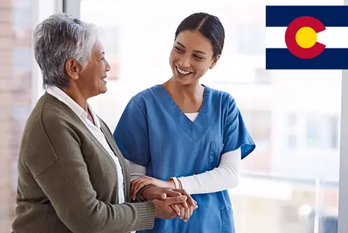 Courses 2 Medical Assistant helping elder woman - Colorado Program