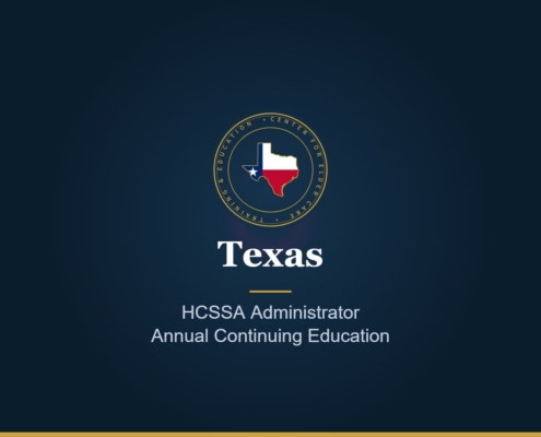 CECTE Texas seal: Texas HCSSA Administrator Annual Continuing Education
